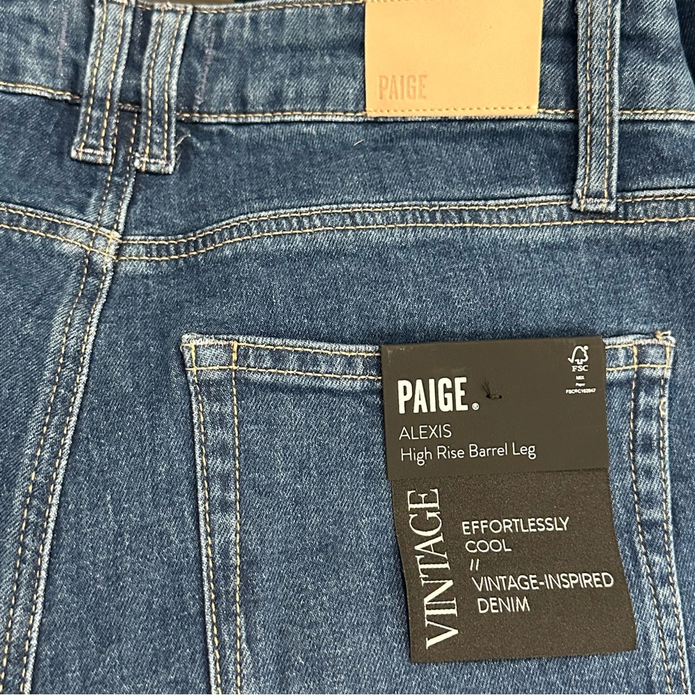 PAIGE Alexis Cargo Straight Leg Jeans NWT - Picture 5 of 7